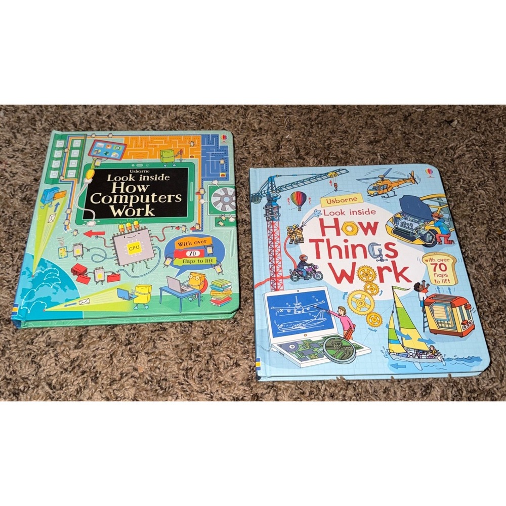 Usborne-Look Inside How Computers Work & Look Inside How Things Work- Books